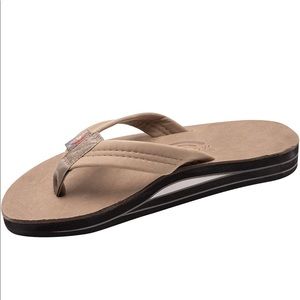 Rainbow Sandals Mens Luxury Leather Single Layer Arch Support Sz Small 7.5,8,8.5